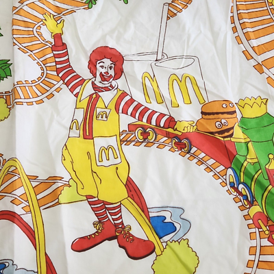 VINTAGE 1976 MCDONALD'S TWIN SIZED FITTED SHEET + 1 PILLOWCASE