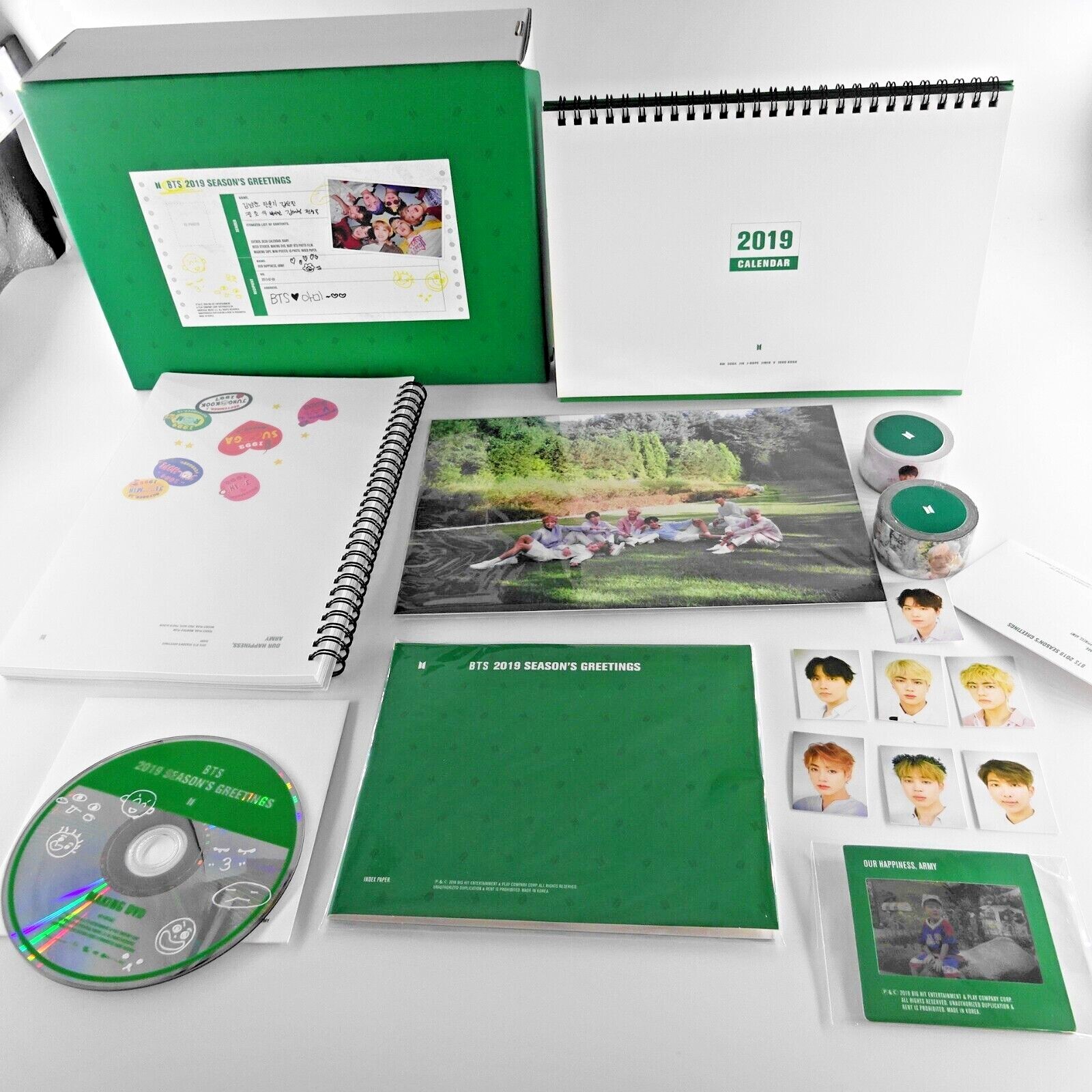 BTS 2019 Season's Greetings DVD+GOODS OUR HAPPINESS ARMY | eBay