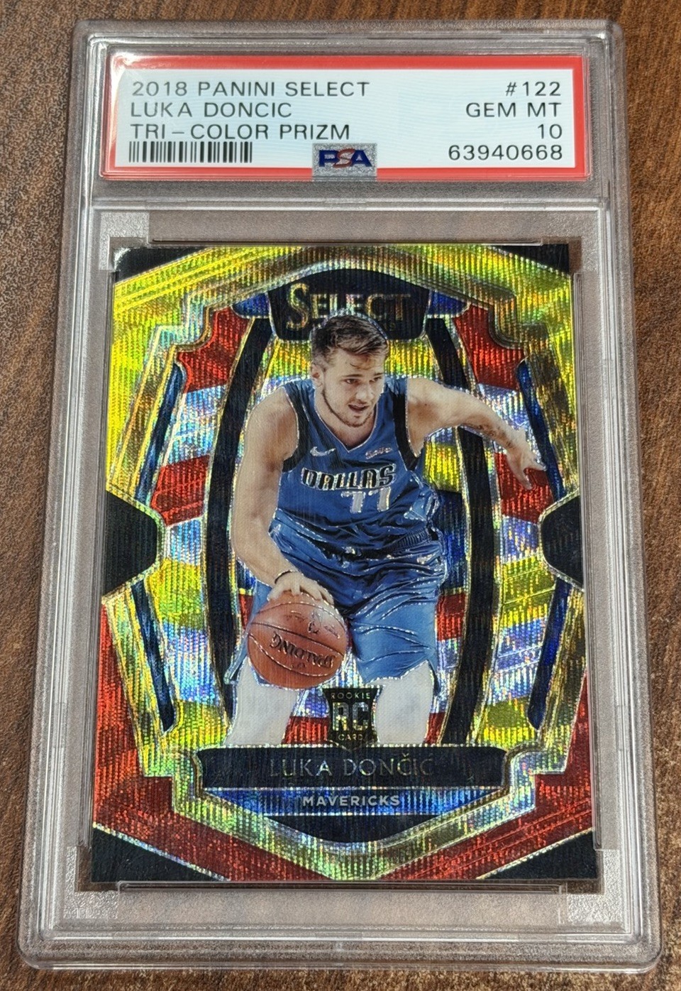 Luka Doncic 2018 Select #122 Premier Level Tri-Color Price Guide