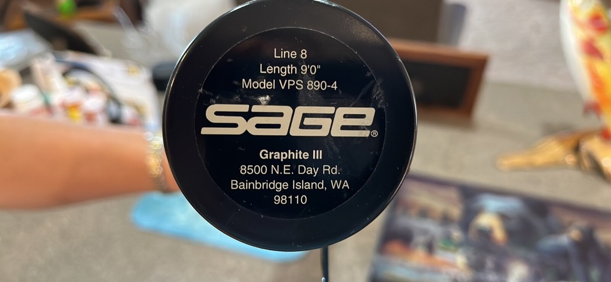 SAGE 8 wt. Fly Rod Model VPS 890-4, Graphite III, 9 ft., 4 piece w