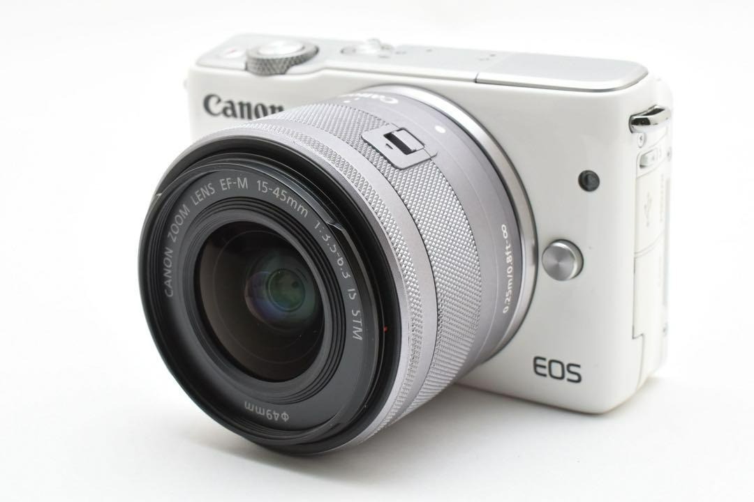 Near MINT]Canon EOS M10 Digital Camera White Body w/ EF-M 15-45mm