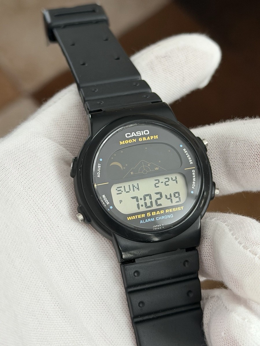 Casio Moon Graph Black Men's Watch - GMW-15 for sale online | eBay