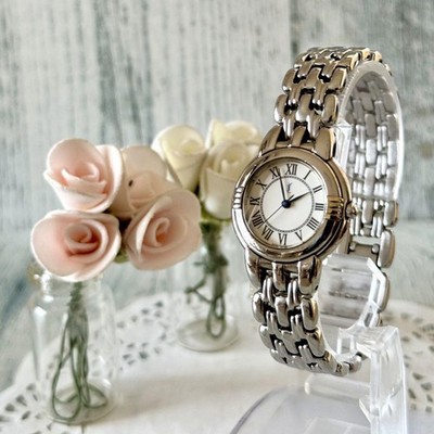 Yves Saint Laurent Silver YSL Women's Watch Tested Stylish Vintage