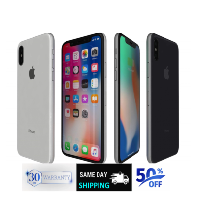 Apple iPhone X 256GB 64GB GSM Unlocked Verizon Tmobile Free Return