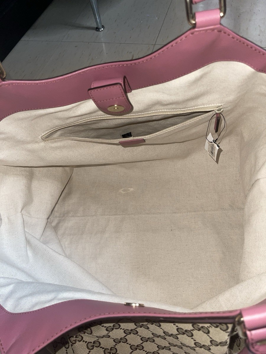 Gucci Shoulder Bag , Pink Monogram Large Sukey Tote | eBay