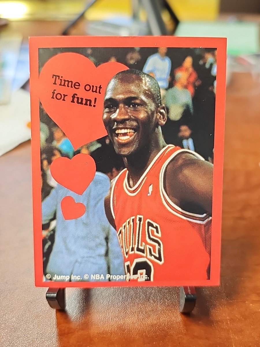MICHAEL JORDAN, EXTREMELY RARE '90 JUMP INC. VALENTINES CARD,
