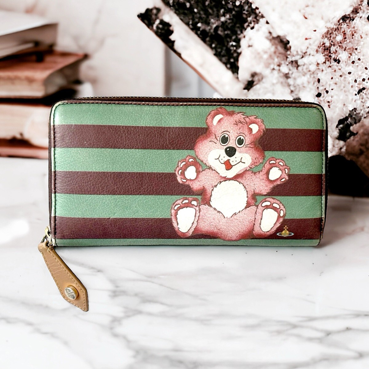 RARE Vivienne Westwood Teddy Bear Orb Long Zip Zippy Wallet | eBay