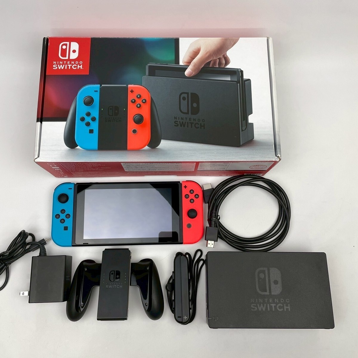 Nintendo Switch HAC-001 Console Joy-Con All Accessories Selectable