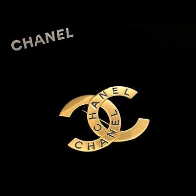 Auth CHANEL Classic Coco Logo Mark Gold-Plated Brooch | eBay