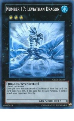Number 17: Leviathan Dragon GHOST RARE Unlimited Yugioh GENF-EN039