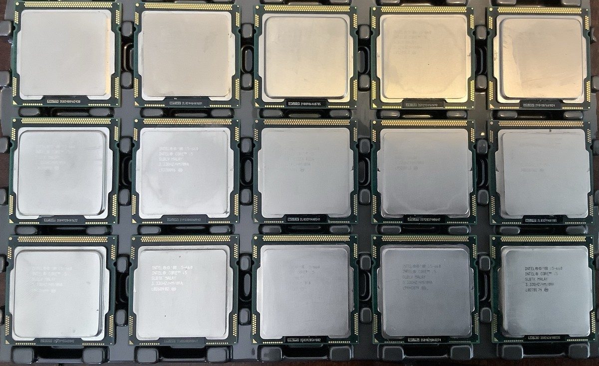 Lot Of: 15 Intel Core i5-660 3.33GHz Dual-Core CPU Processor SLBLV