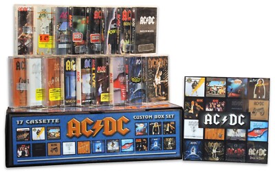 AC/DC - 17 NEW/SEALED remastered cassette tapes in a custom box