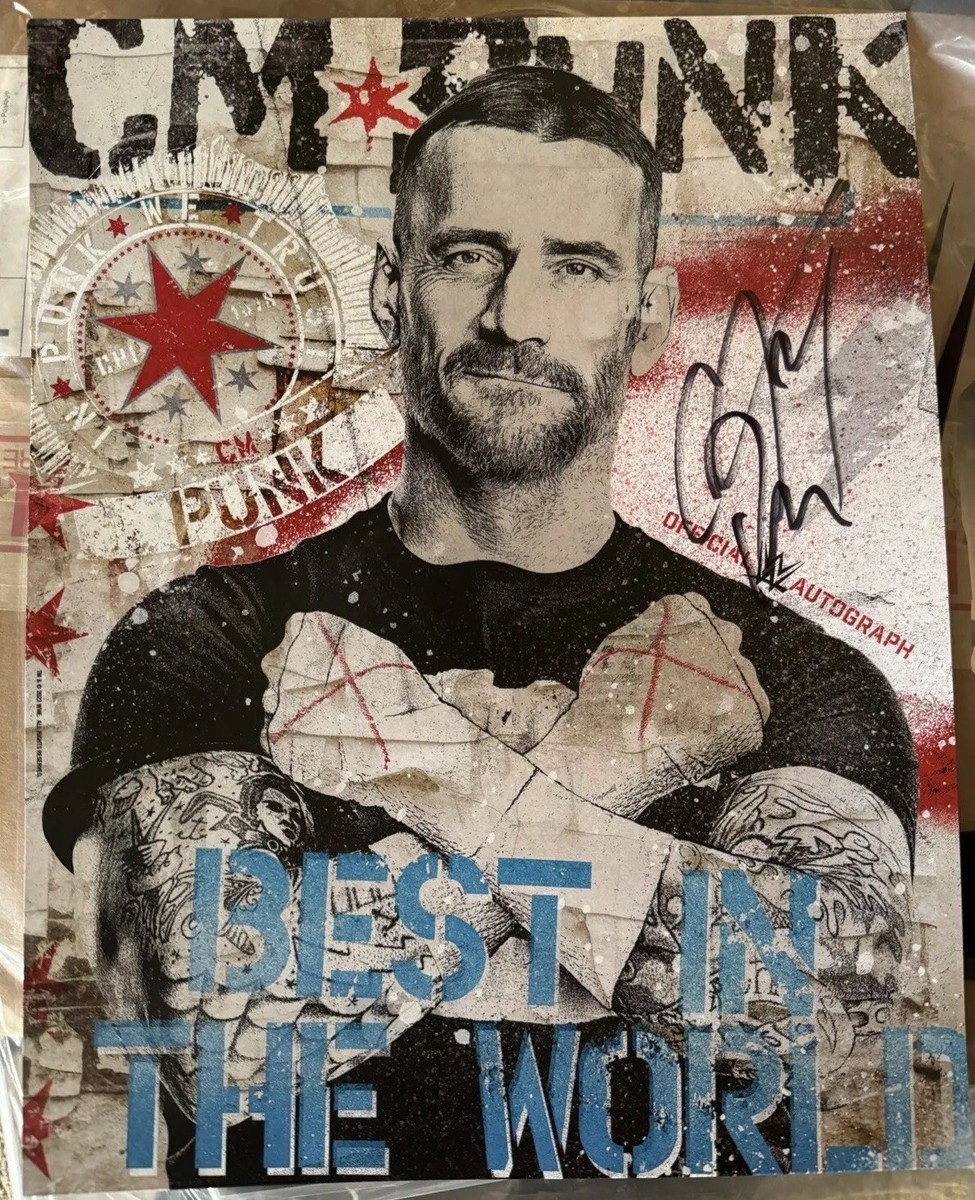 CM Punk Signed Official (11x14) Best In The World Autographed WWE