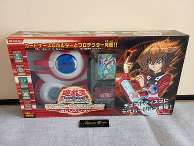 Yu-Gi-Oh GX Duel Disk Osiris Red Set w/ Bonus Cards & Sleeves
