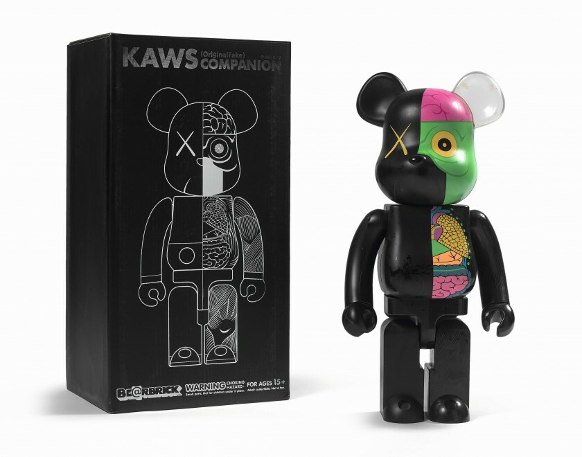 KAWS x Bearbrick Black Dissected 400% Companion Vinyl Figure