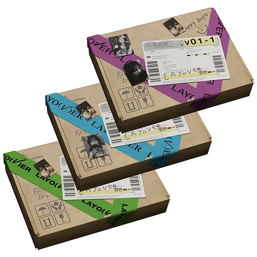 BTS V LAYOVER Album 3 Ver SET+WEVERSE Ver SET/3CD+QR Card+etc+GIFT