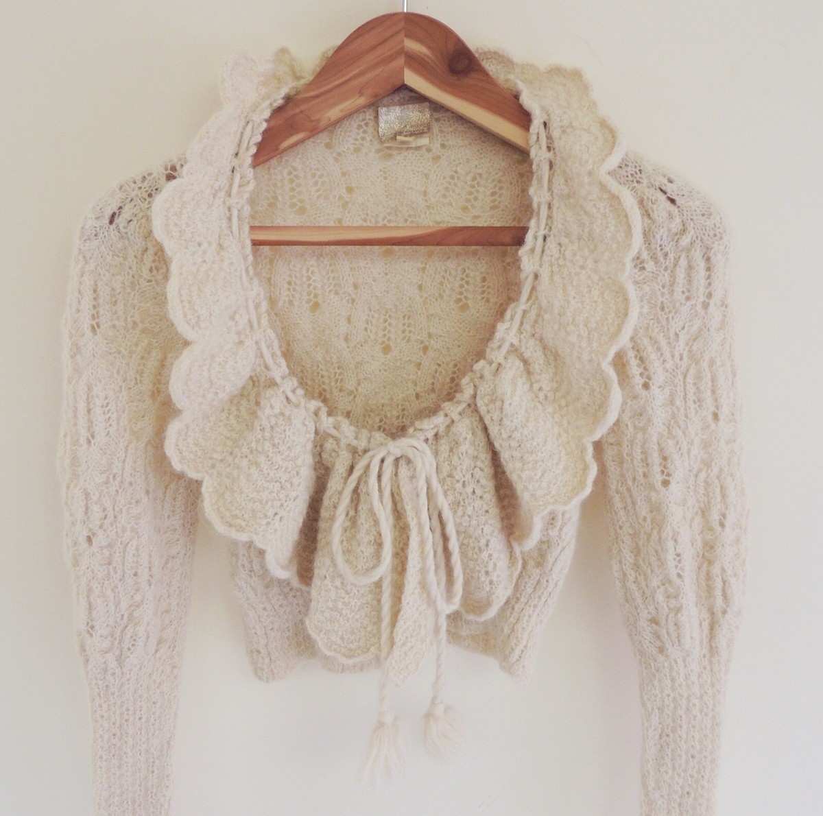 VIVIENNE WESTWOOD 1993 ANGLOMANIA white Crochet knitting cardigan