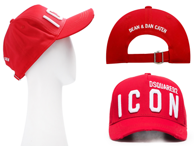 Dsquared2 Icon Baseball Cap Baseball Cult Hat White Red New | eBay
