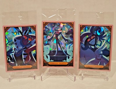 Hazbin Hotel Promo Cards Foil AND Cracked Ice Unholy Trinity PR-17