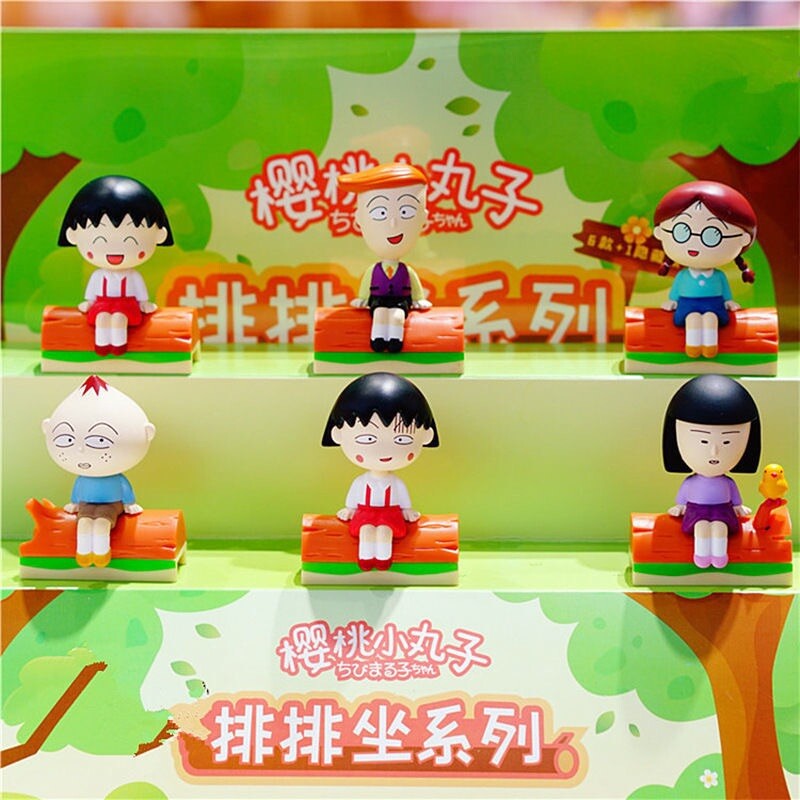 52Toys Chibi Maruko-chan Wood Sitting Series Blind Box Case Of 8