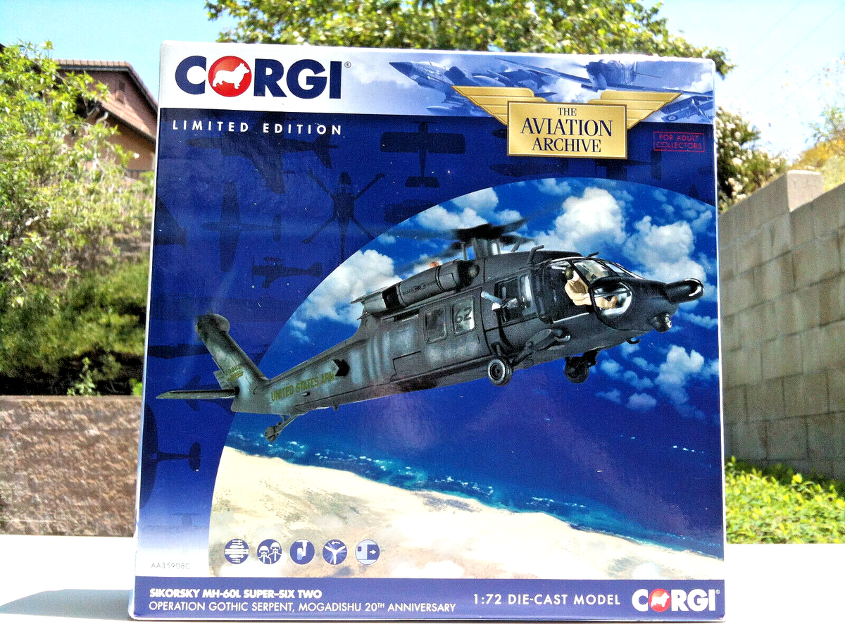 Corgi UH-60 Black Hawk Helicopter US Army Ops Gothic Serpent