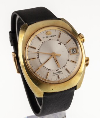 Bucherer Gold-Plated Alarm Watch Automatic 