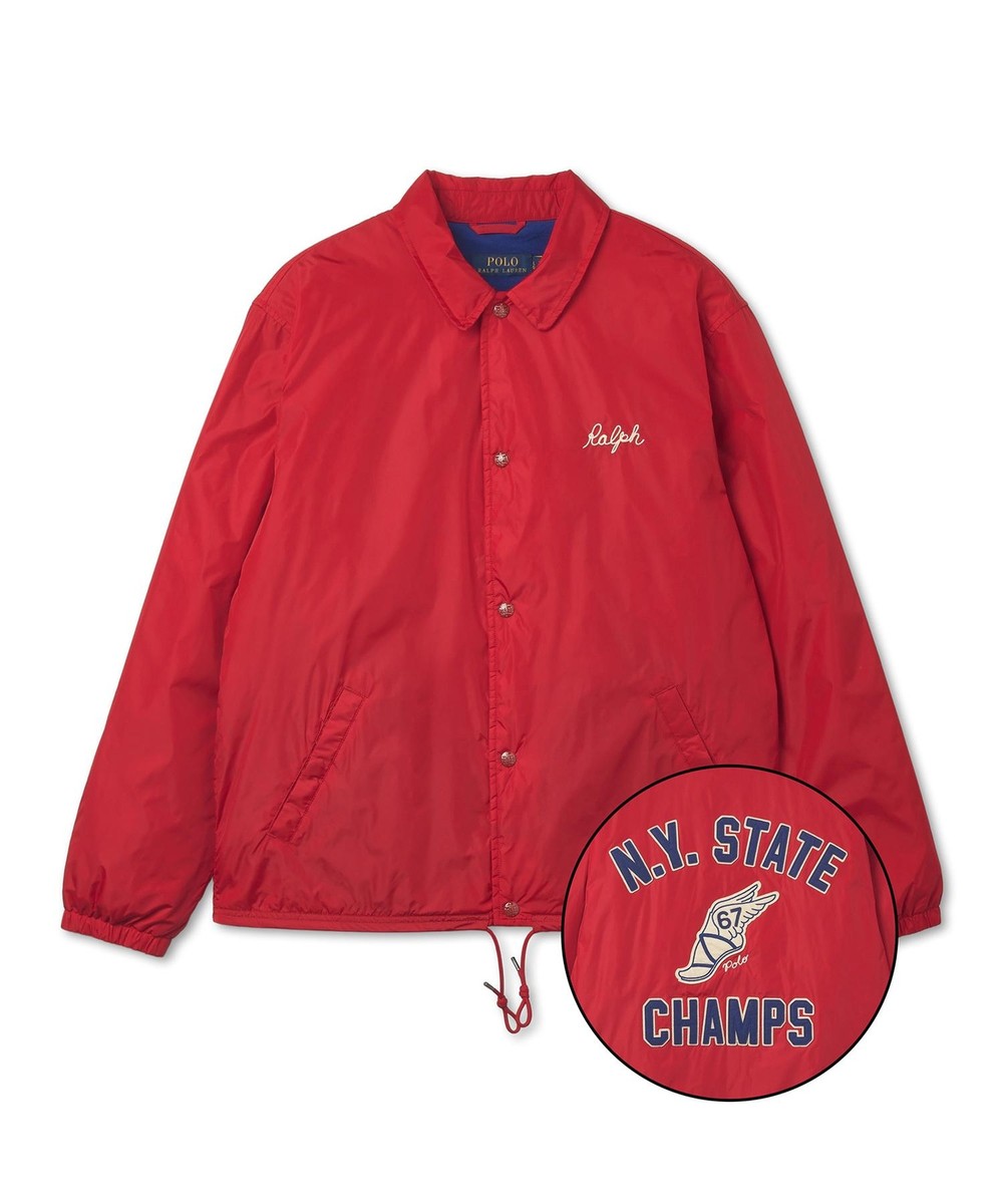 Genuine Polo Ralph Lauren Water-repellent coach jacket - red | eBay