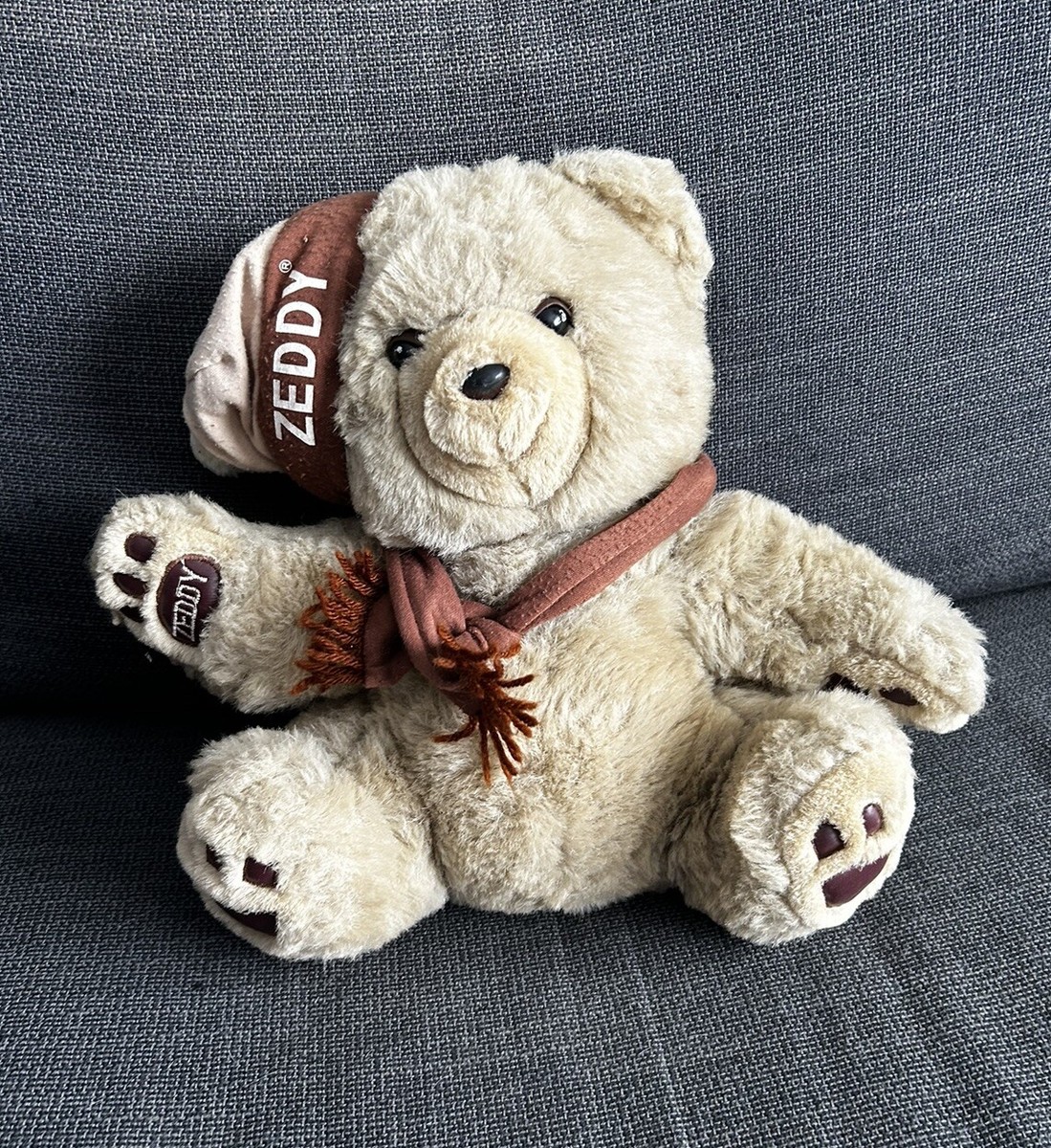 Zeddy ~ Zellers Mascot 12” Vintage Plush Teddy Bear w/ Scarf | eBay