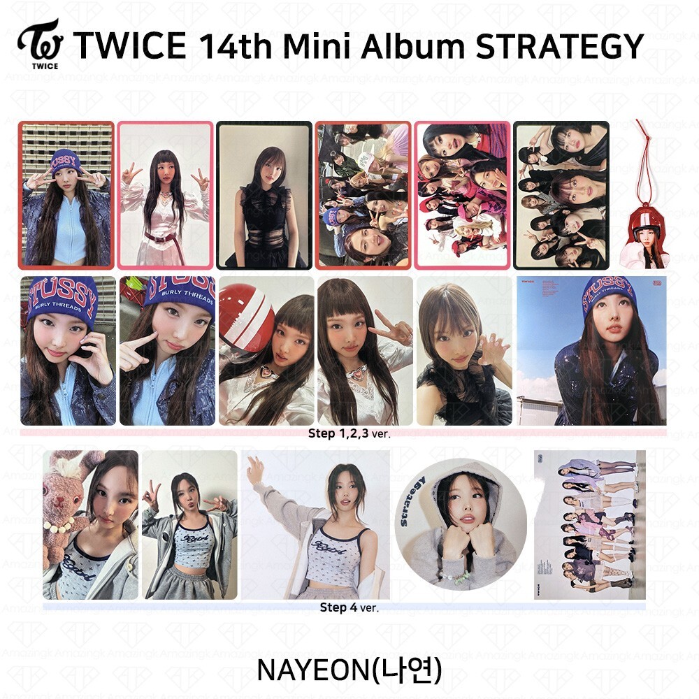 TWICE 14th Mini Album STRATEGY Step1,2,3,4 Photocard Postcard