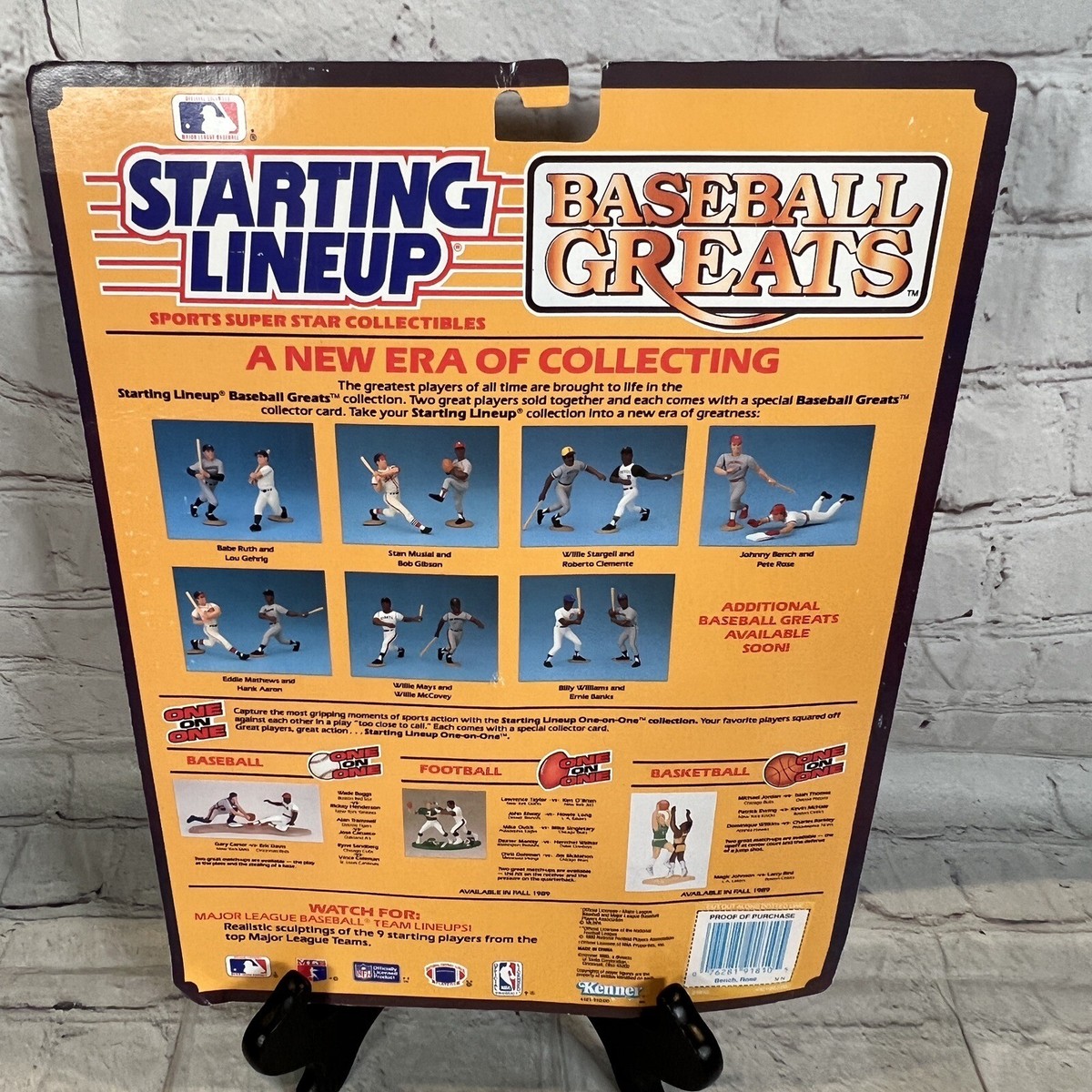 Vintage 1989 Starting Lineup Baseball Greats Johnny Bench & Pete