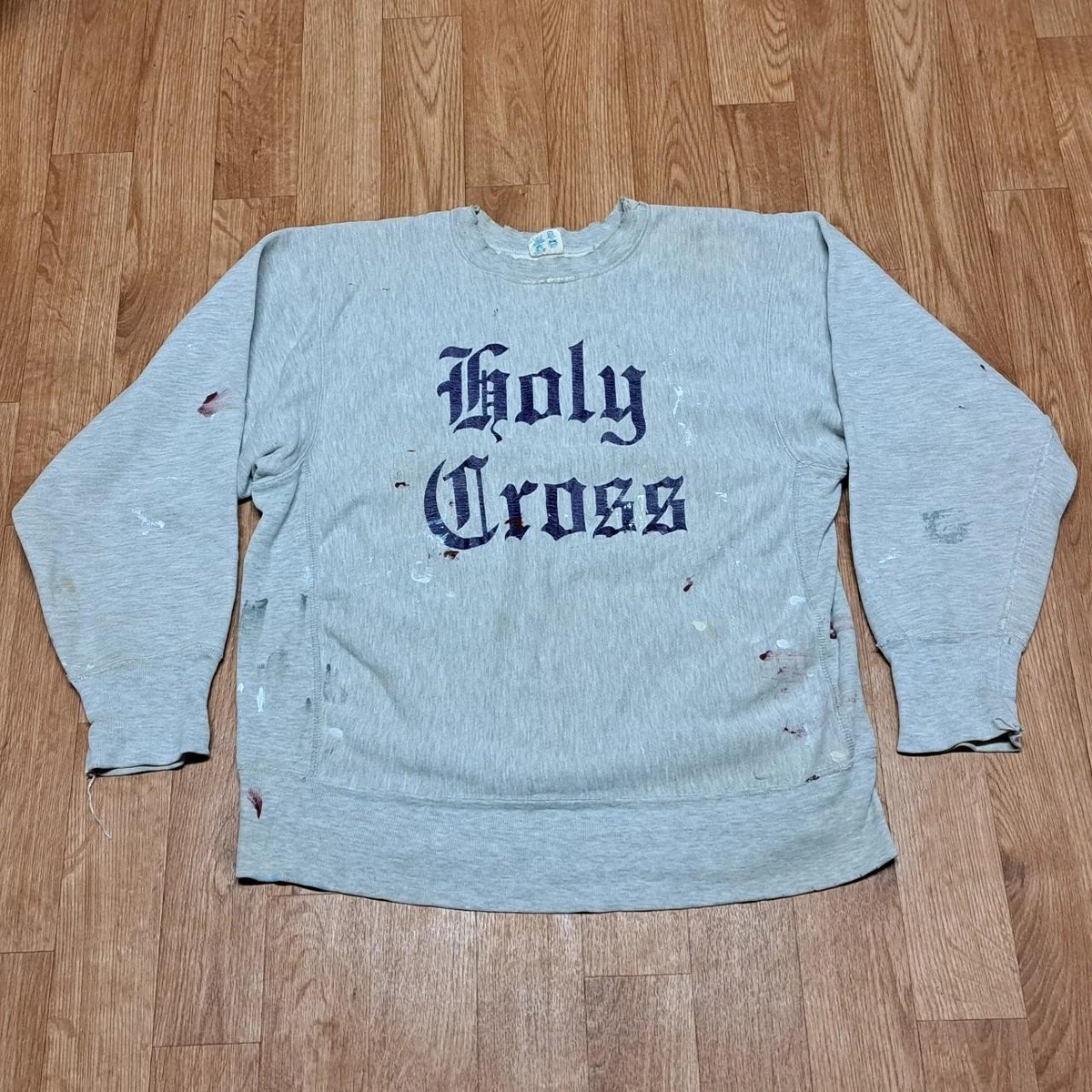 Vintage 80s Champion Reverse Weave Holy Cross Sweatshirt Size