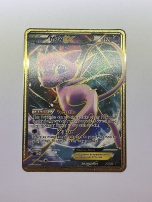 Mew EX XY126 Gold Metal High Quality Fan Art Display Card 120HP | eBay