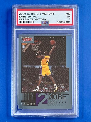 2000-01 Ultimate Victory Fly 2 Kobe Bryant Card #62 PSA 7 NM