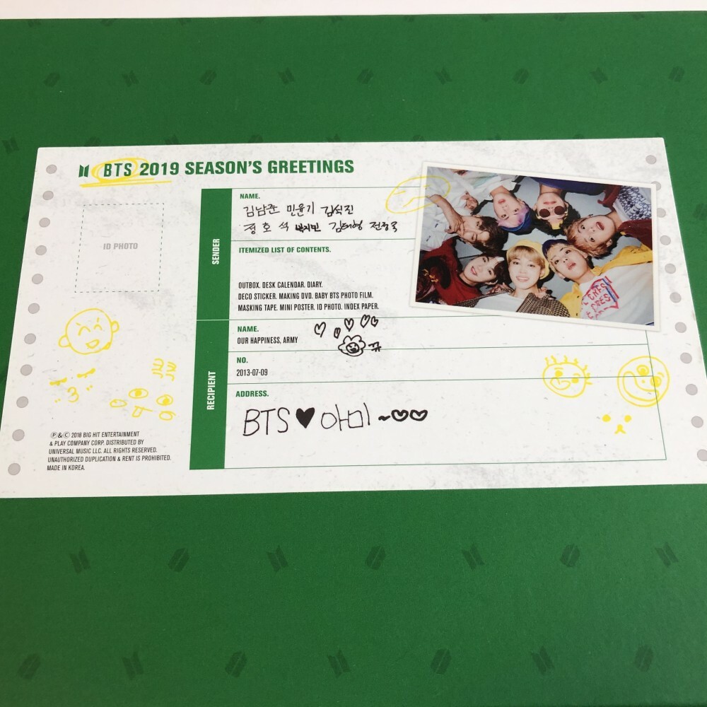 BTS 2019 Season's Greetings DVD+GOODS OUR HAPPINESS ARMY | eBay