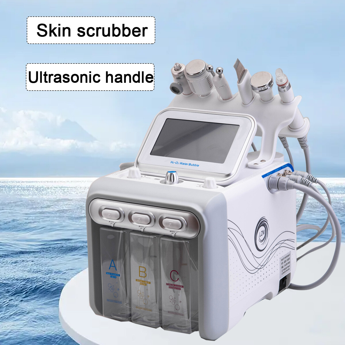 Hydrogen-Oxygen Facial Machine 6 in 1 Hydra Face Care Device for