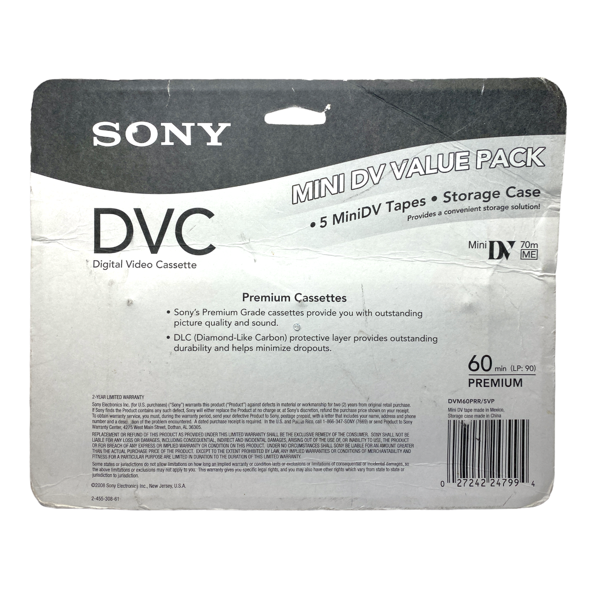 5 Sony MiniDV Tapes & Storage Case VALUE PACK 60Minute Premium