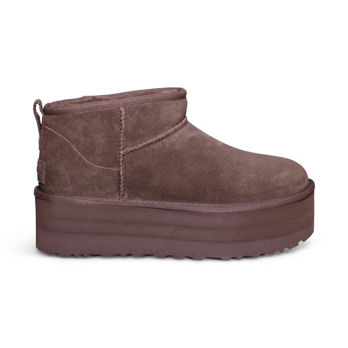 UGG CLASSIC ULTRA MINI PLATFORM BURNT CEDAR SUEDE WOMEN'S BOOTS