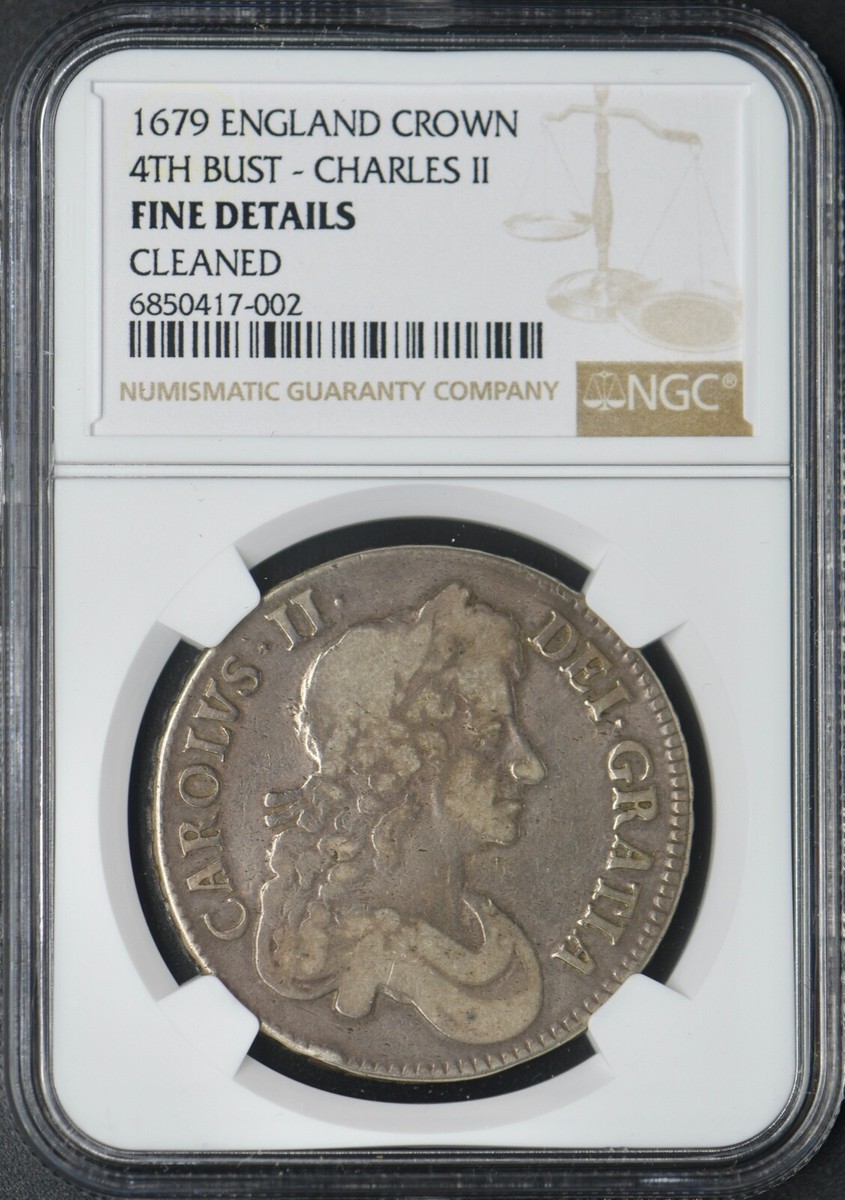 1679年 (346年前)】イングランド チャールズ2世 Crown銀貨