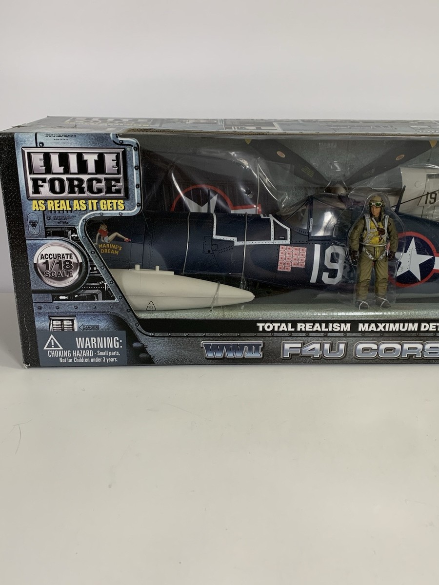 2005 Elite Force WWII F4U Corsair Plane 1/18 Scale - bbi 21483