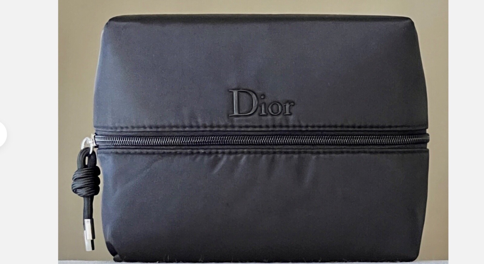 DIOR MEN'S BLACK COSMETIC TROUSSE POUCH TOILETRY CASE ORGANIZER