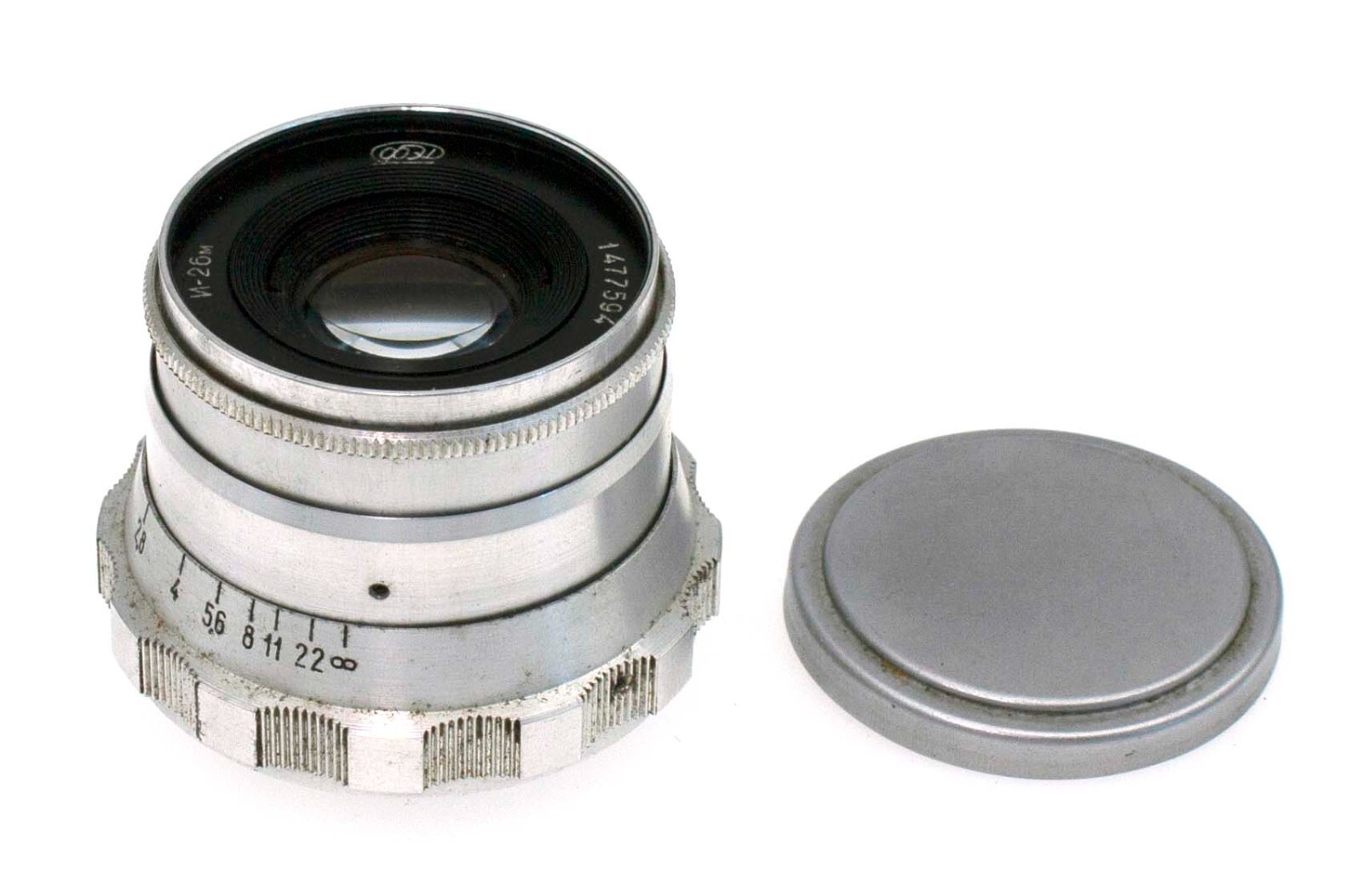 Industar-26m FED 2.8/52mm Vintage lens with M39 screw mount for