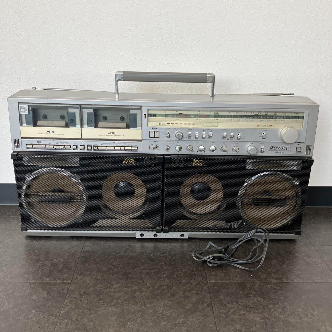 SHARP THE SEARCHER-W GF-909 Large Double Boombox Stereo Tape