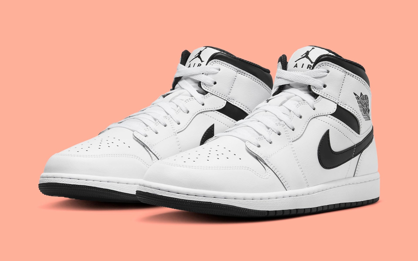 Nike Air Jordan 1 Mid Reverse Panda White Black DQ8426-132 Mens
