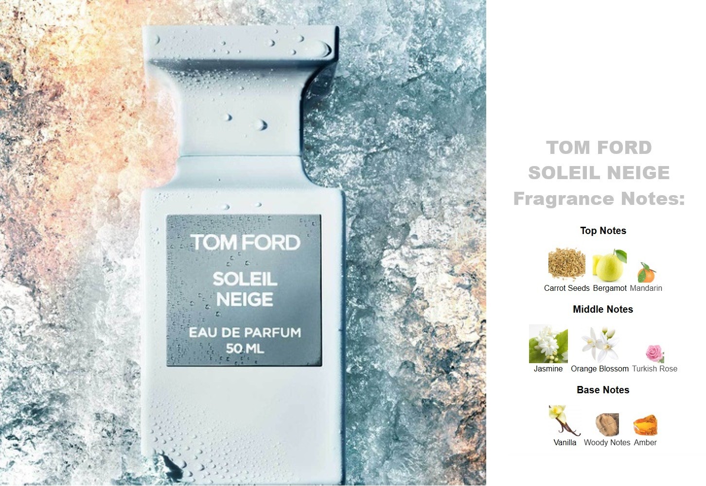 Tom Ford SOLEIL NEIGE Eau de Parfum Spray 1.7 OZ SEALED Floral