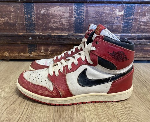Original 1985 Chicago Nike Air Jordan 1 Size 8 Vintage 80s White