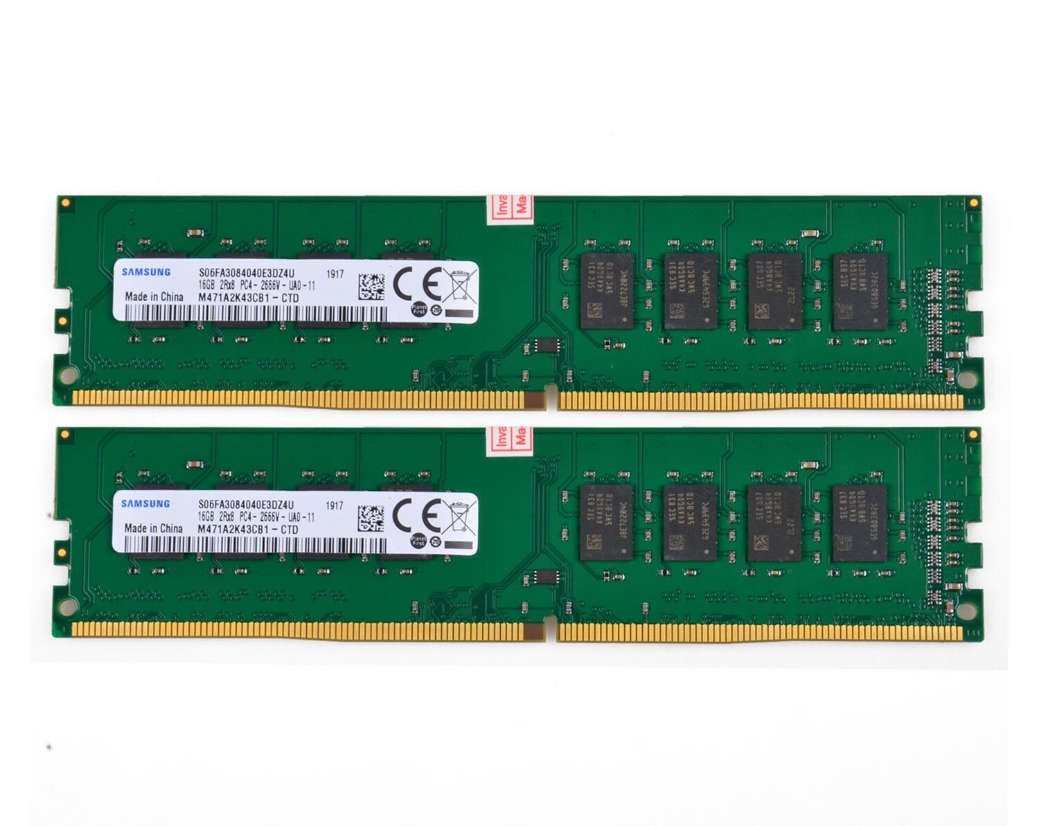 Samsung 32GB DDR4 RAM 2x16GB 21300MHz PC4-2666V 288Pin DIMM