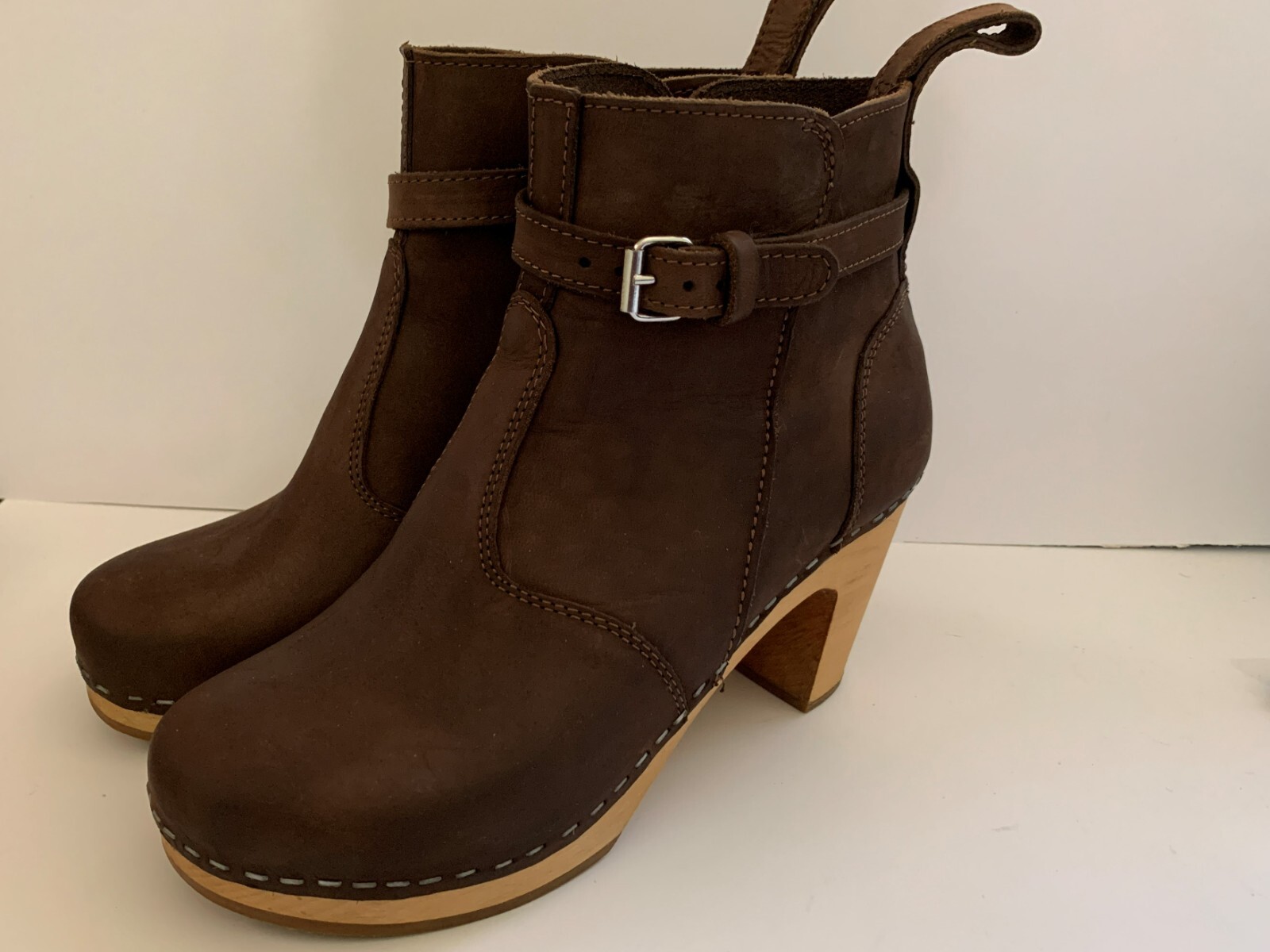 Swedish Hasbeens Tan Jodhpur Toffel Clog Boots 38 Sweden Us 8 | eBay