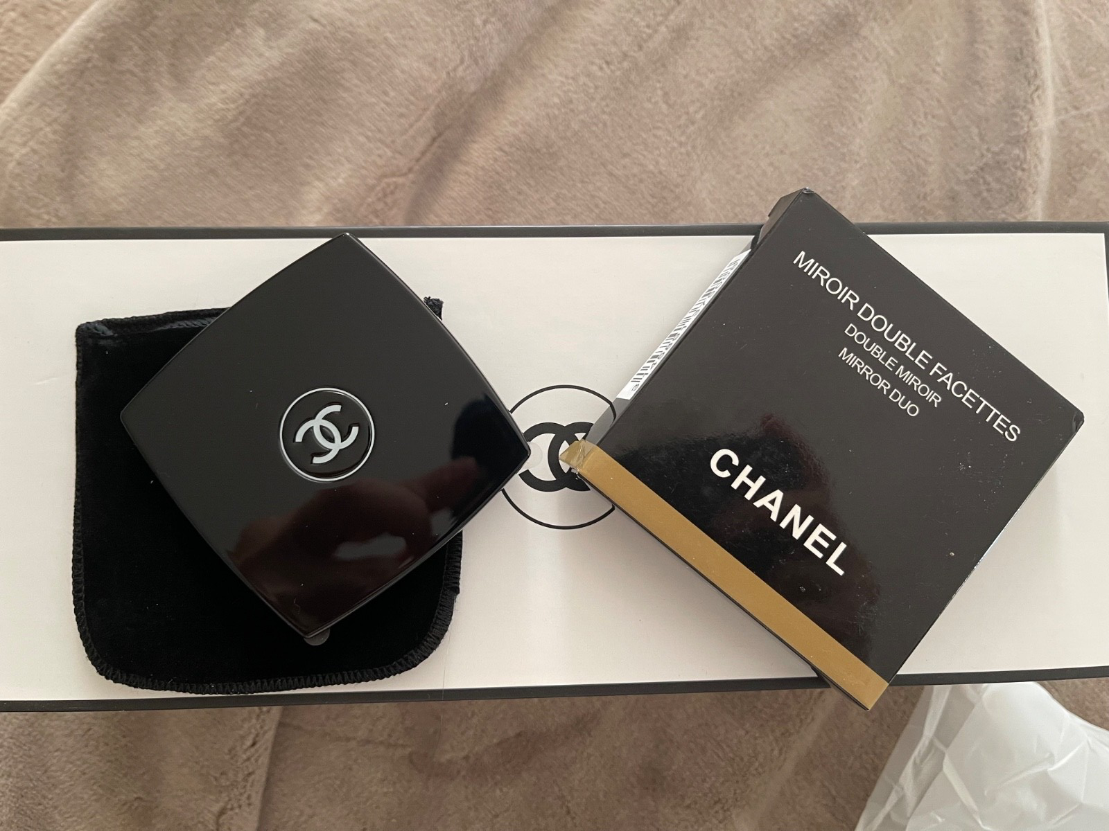 Chanel Mirror Duo Compact Double Facette Makeup Black New | eBay