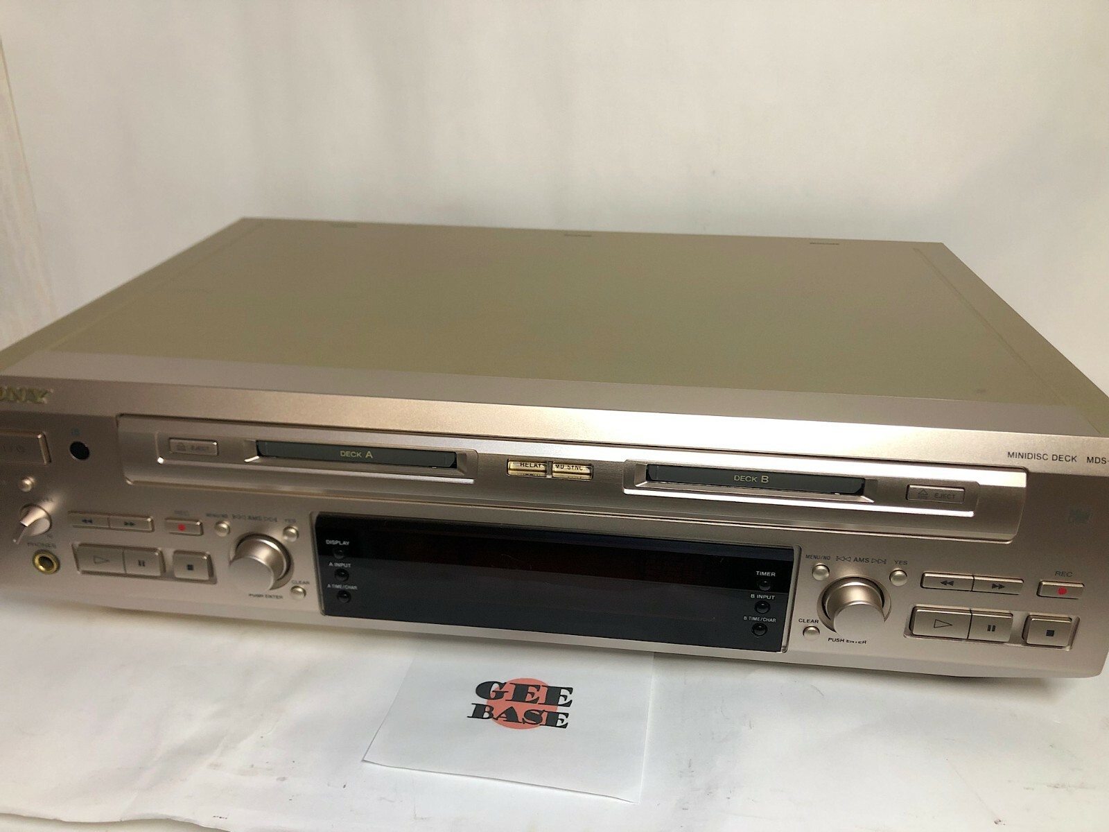 Sony MDS-W1 MD Mini Disc Deck Double Player Recorder Tested Free