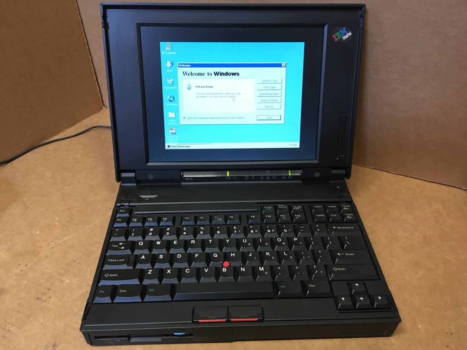 Rare Vintage IBM ThinkPad 365X Pentium LAPTOP WINDOWS 95 Installed
